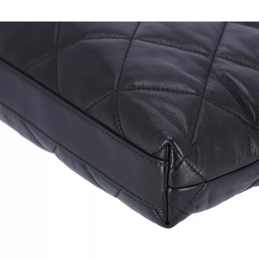 Chanel Lambskin Quilted Small Drawstring Shopping Bag Black - Picture 11 of 14